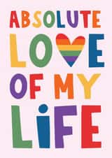 Cute Valentine's Day Card - Gay - Love Of My Life created by Lucy Maggie Designs