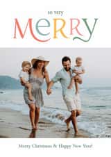 Personalised Christmas Photo Card created by Hello Paper Co. - Classic Christmas Card - So Very Merry