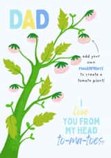 Cute Birthday/Father's Day Card - For Dad - Fingerprint created by Sian Moore Illustration