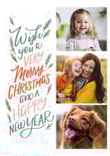 Personalised Christmas Photo Card created by Cindy Reynolds - Classic Christmas Card - Happy New Year - Multi Photo Card