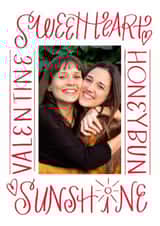 Personalised Valentines Day Photo Card created by Cindy Reynolds - Cute Valentine's Day Card - Pet Names