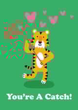 Cute Valentines Day Card - You're A Catch - Anniversary Card created by Studio Boketto