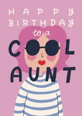 Cute Birthday Card - Cool Aunt created by Christine Cuddihy Illustration