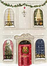 Classic Christmas Card - Christmas House - Snow created by Love Lucy Illustration