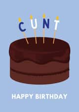 Funny Birthday Card for Mates - Cheeky Cake Design created by BeauPrintBoutique
