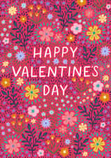 Pretty Valentine's Day Card - Flowers - Floral created by Pear Tree Press