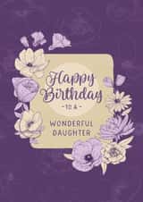 Classic Birthday Card - For Daughter - Flowers created by Evie Garnett Designs