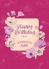 Classic Birthday Card - For Aunt - Flowers created by Evie Garnett Designs