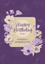 Classic Birthday Card - For Granddaughter - Flowers created by Evie Garnett Designs