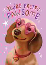 Cute Valentine's Day Card - Dog - Pun created by Aniet Illustration
