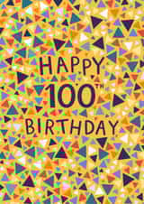 Classic Birthday Card - 100th - Geometric - For Him created by Pear Tree Press