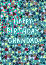 Classic Birthday Card - Geometric Pattern - For Grandad created by Pear Tree Press