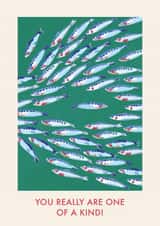 Arty Birthday Card - Fish - One Of A Kind created by Vicki Nelli