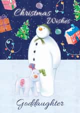 Snowman Christmas Card For Goddaughter – Festive Wishes created by Danilo