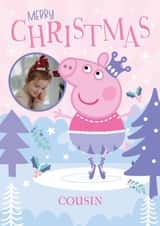 Personalised Photo Card created by Danilo - Peppa Pig Personalised Christmas Photo Card for Cousin – Princess Skater
