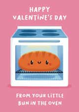 Cute Valentine's Day Card - From Bump - Little Bun in The Oven created by Sophie Kent Illustration