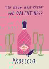 Funny Galentine's Card - Prosecco created by Alice Mole Illustration