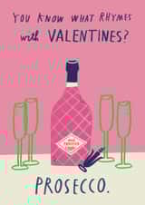 Funny Valentine's Day Card - Prosecco created by Alice Mole Illustration