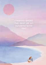 Arty Valentine's Day Card - Sunsets With You created by Sabrin Deirani