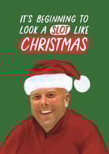 Funny Football Christmas Card - Liverpool FC - Arne Slot created by Sydney Jo Designs