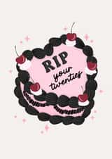 Cute Birthday Card - 30th - RIP To Your Twenties created by Dolly’s Doodles