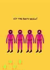 Funny Birthday Card - Squid Game - YMCA created by PaperJam Print Co.