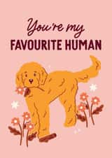 Cute Valentine's Day Card - Favourite Human created by Hello Elks