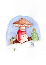 Cute Christmas card for loved ones created by Bubba & Bean