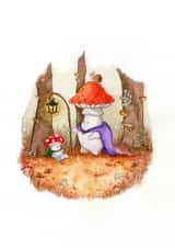 Cute Just Because Card - Mushrooms - Woodland created by Bubba & Bean