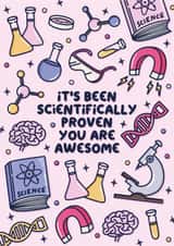 Cute Exams/Congratulations Card - Science - You Are Awesome created by Jessie