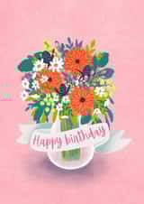 Pretty Birthday Card - Bouquet - For Her created by Isabelle Wood Art