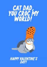Cute Valentine's Day Card - From The Cat - Croc created by The Marmalade Cat