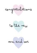 Classic Wedding Card - Congratulations - Mr And Mr created by size3art