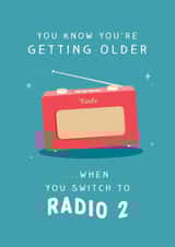 Funny Birthday Card - Radio Two created by The Cake Thief