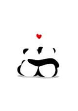 Cute Panda Bear Valentines Card for Boyfriend Girlfriend Husband Wife. Love hugs created by Swizzoo