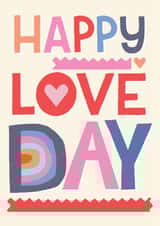 Cute Valentine's Day Card - Happy Love Day - Hearts created by Laura Darrington Design Ltd.