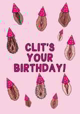 Funny Birthday Card - Clit's Your Birthday created by Gem Draws Stuff
