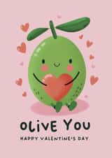 Cute Valentine’s Day Card - Olive You created by Pri M