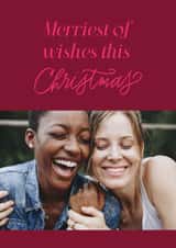 Personalised Christmas Photo Card created by Alicia Schultz - Classic Christmas Card - Merriest Wishes