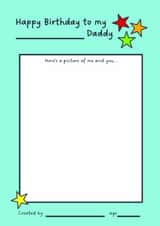 Cute Birthday Card - For Daddy - Drawing created by Brogan Cheetham