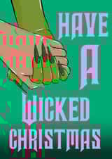 Cute Christmas Card - Wicked - Holding Hands created by The Queer Store