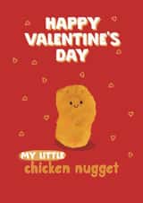 Cute Valentine’s Day Card - Chicken Nugget created by Giddy Kipper