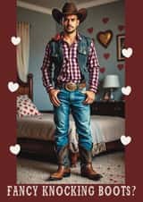 Funny Valentine's Day Card - Knocking Boots created by Giddy Kipper