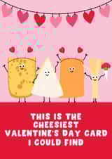 Cute Valentine's Day Card - Cheesy - Cheesiest Card created by Pink Peach Cards