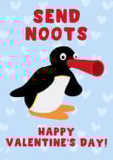 Cute Valentine's Day Card - Pingu - Send Noots created by Pink Peach Cards