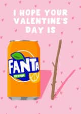 Punny Valentine's Day Card - I Hope Your Valentines Is Fantastic - Fanta-Stick created by Pink Peach Cards