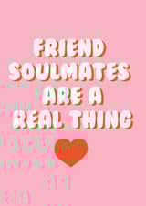 Cute Valentine's Day Card - Friend Soulmates - Galentine's created by Stuck Shop Gifts