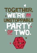 Dungeons & Dragons Card - Party of Two - DnD Card created by Laurent Collective