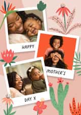 Personalised Mothers Day Photo Card created by Evie Garnett Designs - Pretty Mother's Day Card - Tropical Flowers
