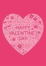 Pretty Valentine's Day Card - Floral Heart created by Pear Tree Press